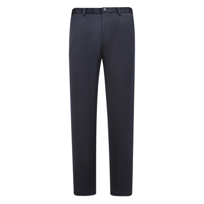 深蓝色商务休闲舒适弹力直筒长裤