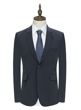 CA997卡断码清仓夏季薄款男士商务休闲黑色弹力一粒扣后开衩西服