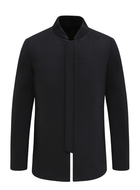 KL393凯LAI换季断码清仓秋冬款男士百搭黑色棒球领78％羊毛呢大衣