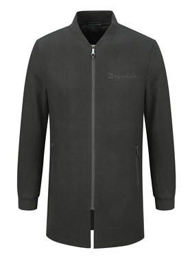 YW417D断码清仓早春男式黑色棒球领简约休闲百搭黑色保暖毛呢大衣