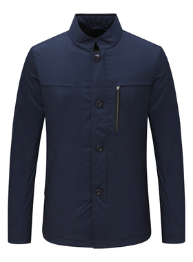 KL157凯LAI换季断码清仓秋冬薄款中年男士藏青色立领白鸭绒羽绒服