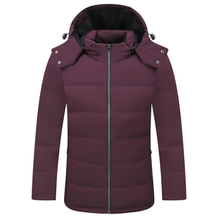 Y1232路易换季断码清仓冬季中年男士可拆卸帽92.6％白鸭绒羽绒服