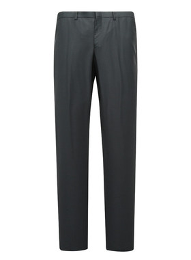 MY526美断码清仓春秋款男士深蓝色宽松直筒羊毛桑蚕丝职业装西裤