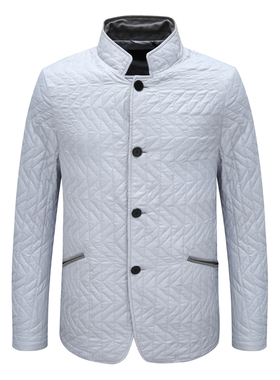 CA654卡换季断码清仓秋冬薄款中年男士休闲百搭灰色薄款棉衣外套