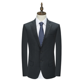 MY329美断码 78％羊毛意大利面料黑色西服 商务正装 清仓春秋款 男士