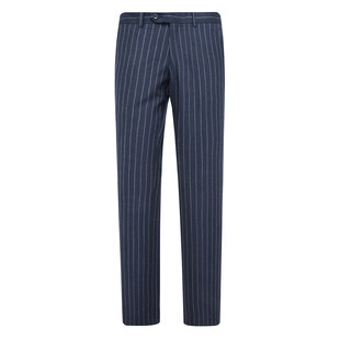 中腰直筒羊毛单西裤 PA1潘断码 深蓝竖条纹商务正装 男士 清仓春秋款