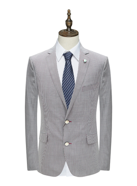 SL22仕东断码清仓春秋款男士商务绅士休闲58.3％羊毛两粒扣单西服