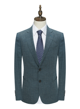 SF619圣断码清仓春秋男士意大利诺悠翩雅面料绿色两粒扣羊毛西服