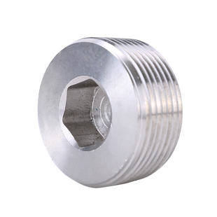 不锈钢内六角堵头 304外丝实心堵头 PT/NPT外螺纹塞头2分4分1寸