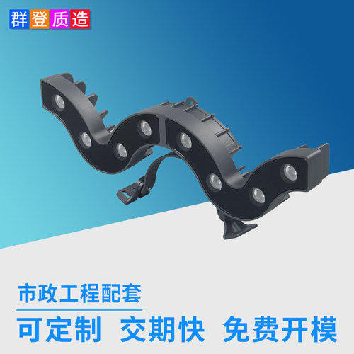 W形古建筑led8W瓦片灯 凉亭寺庙文旅可拼接DMX512RGBW瓦楞灯