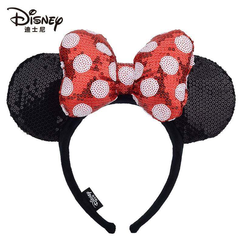 迪士尼发箍正品米奇米妮耳朵发箍米老鼠发饰成人儿童乐团头饰可爱