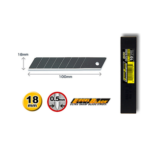 正品日本原装OLFA LBB-10 锋利黑刀片18MM美工刀韧性刀片