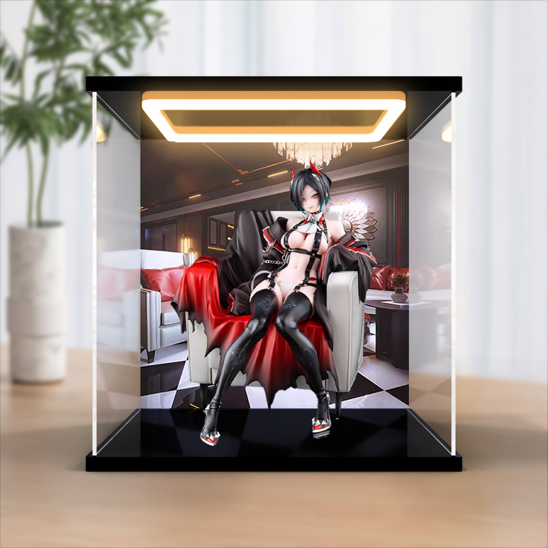 适用于碧蓝航线 乌尔里克·冯·胡贝尔 手办亚克力灯光透明展示盒