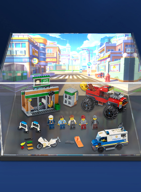 亚克力展示盒适用le高60245 巨轮越野车大劫案积木模型透明防尘盒