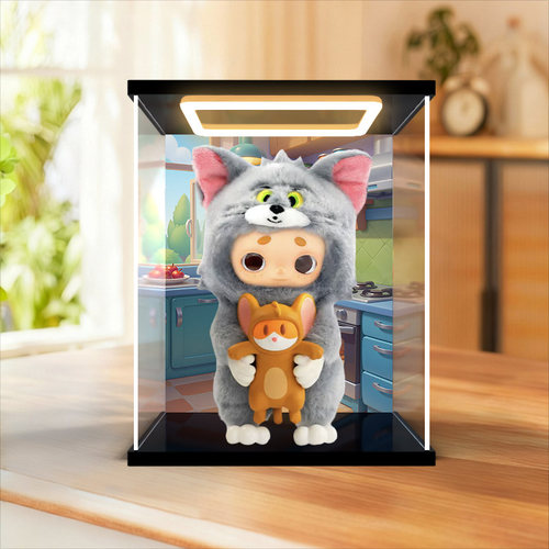 川帝适用52TOYS官方NOOK猫和老鼠联名毛绒公仔吊卡杰瑞手办展示盒