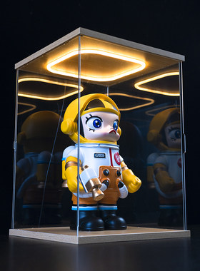亚克力回型灯开门展示盒手办盲盒积木高达玩具模型收纳防尘罩