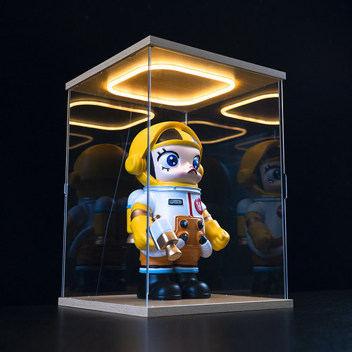 定制亚克力回型灯开门展示盒手办盲盒积木高达玩具模型收纳防尘罩