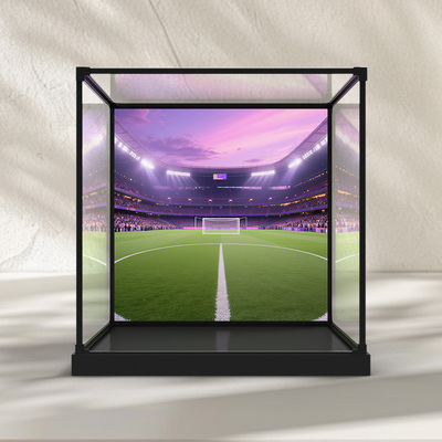 川帝适用于43019世界杯赛事足球世界杯积木亚克力合金框架展示盒