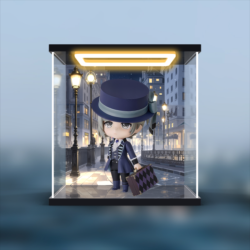 亚克力灯光展示盒适用GSC 粘土人#2508 重返未来1999 维尔汀 手办