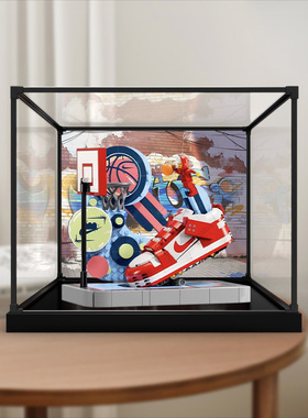 亚克力展示盒适用le高43021街球玩家.Dunk透明防尘手办展示盒