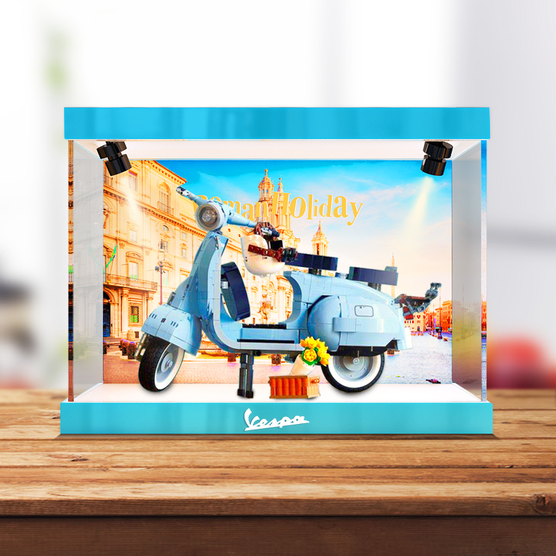 川帝展示盒适用乐高韦士柏摩托车