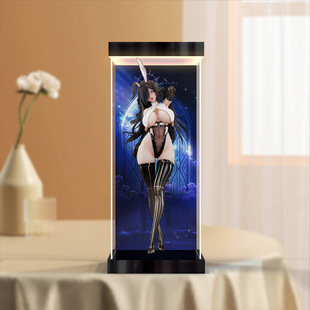 灯箱高清展示盒适用BearPanda 兔子窝系列 14第四弹 黑修女防尘罩