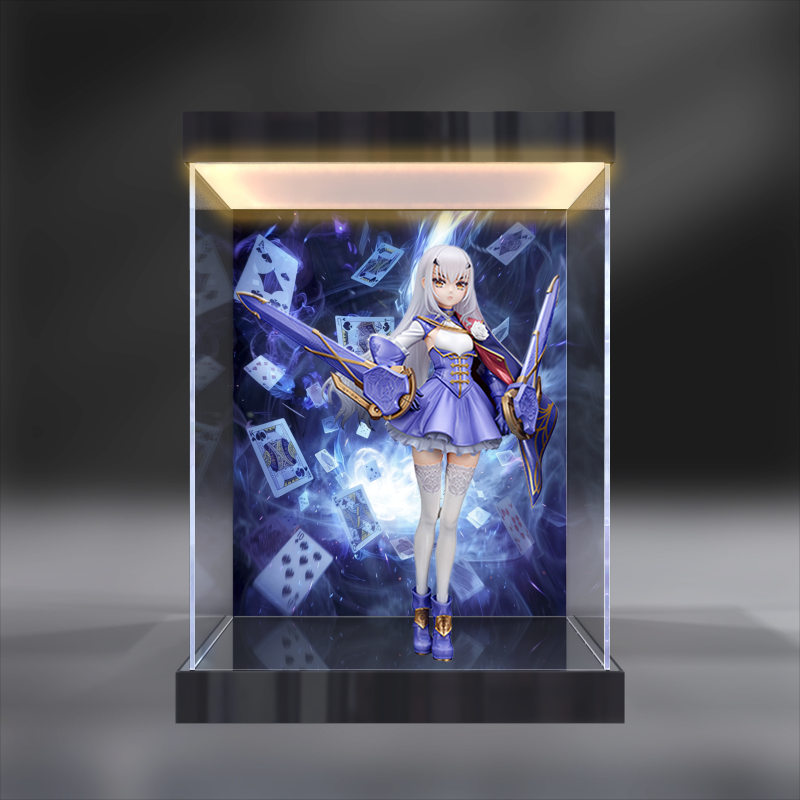 适用QuesQ命运冠位指定枪兵梅柳齐娜手办亚克力灯箱透明展示盒
