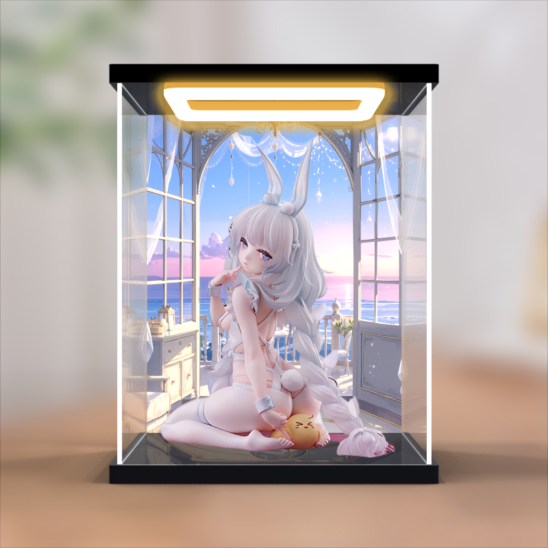 适用MIMEYOI碧蓝航线 恶毒 懒懒的白兔 专用手办回灯亚克力展示盒