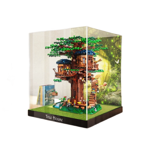适用树屋亚克力防尘罩 21318积木模型展示盒透明盲盒手办收纳