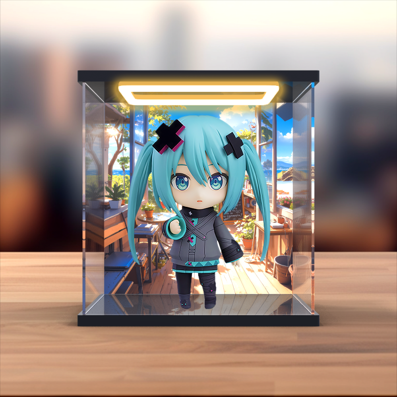 回型灯展示盒适用世界计划 初音未来 窗扉紧闭的[世界]初音防尘罩