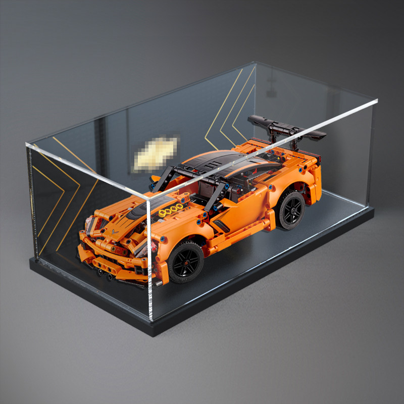亚克力防尘盒适用乐高42093雪佛兰corvettezr1展示模型玩具透明