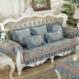 欧式沙发垫四季通用布艺防滑真皮沙发垫奢华现代客厅沙发套坐垫