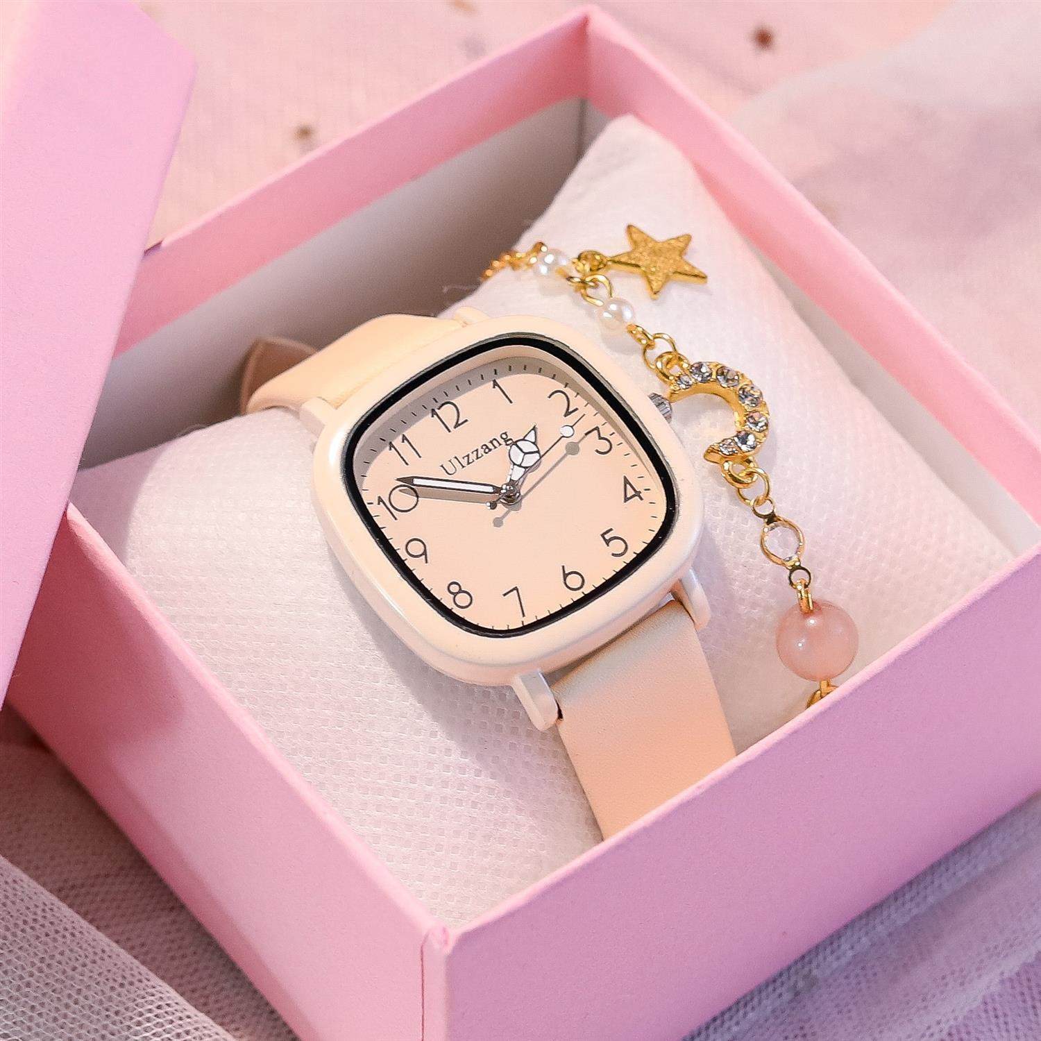 手表女款初高中学生儿童女孩考试专用可爱学院风小清新指针石英表,手表,国产腕表,淘宝优惠券,粉丝福利购,淘宝优惠卷