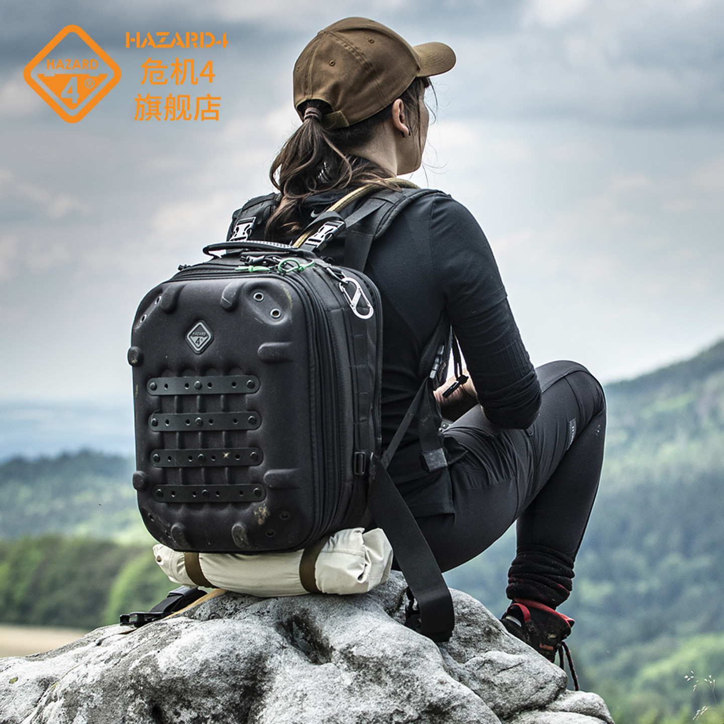 Hazard4美国危机4格栅战术背包BKP-GRL相机双肩包户外硬壳通勤大容量摄影包单反相机佳能尼康防水无人机包