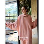 曼系 含糖量 软绵绵睡衣女秋冬毛绒保暖宽松休闲甜美外穿家居服