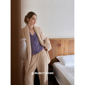 珊瑚绒睡衣女秋冬宽松保暖家居服奶fufu加厚套装 曼系 慵懒绒语