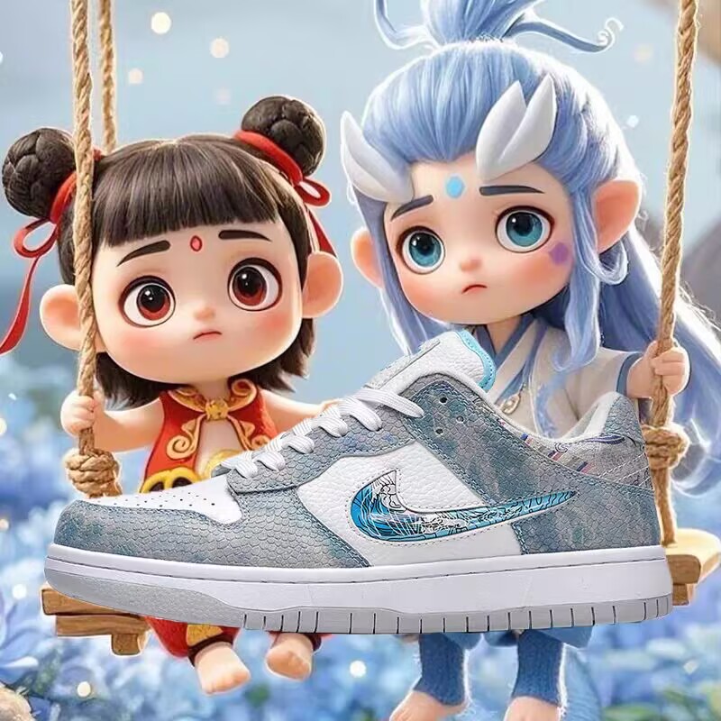 2025新款aj男鞋低帮中大童蛇年限定dunk空军一号女款aj1板鞋透气