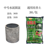 顺丰送货上门通用培养土水泥盆储吸一体盆泥土陶粒美泥纤维花盆
