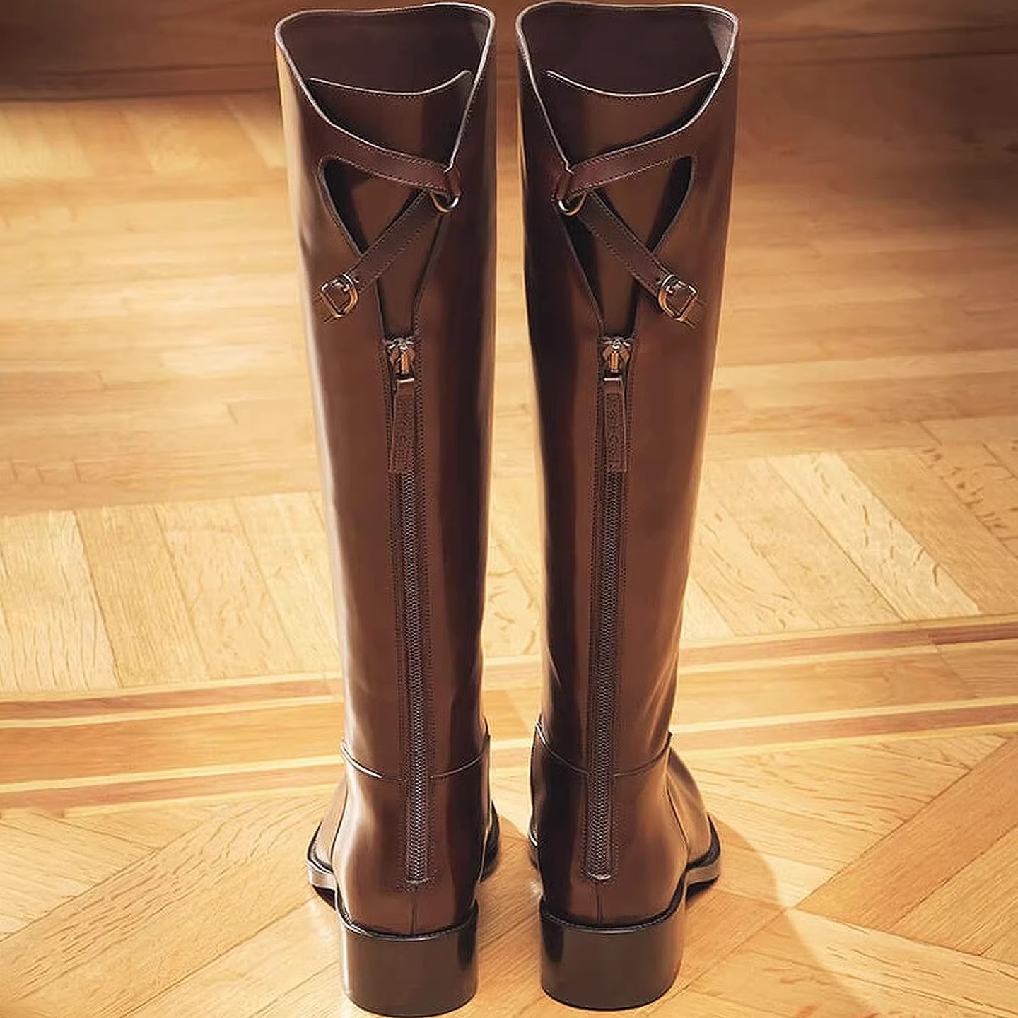 割草机老k马靴不过膝直筒长靴