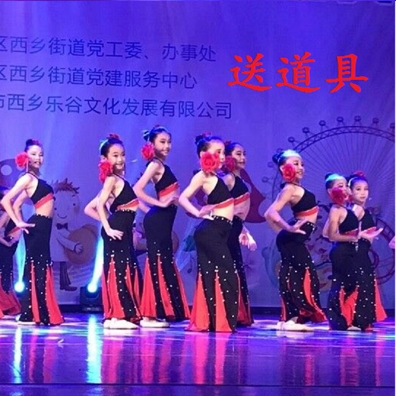 修身舞蹈傣族黑色成人