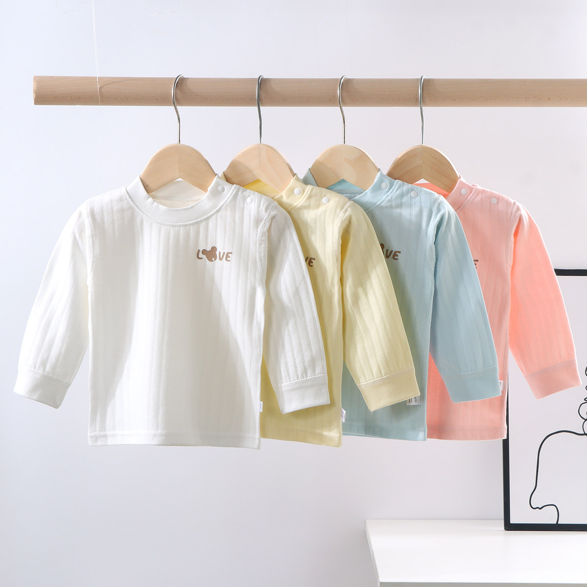 宝宝纯棉无骨上衣婴幼儿内衣小孩单秋衣男女童套头秋衣儿童居家服,童装/婴儿装/亲子装,家居服上装,淘宝优惠券,粉丝福利购,淘宝优惠卷