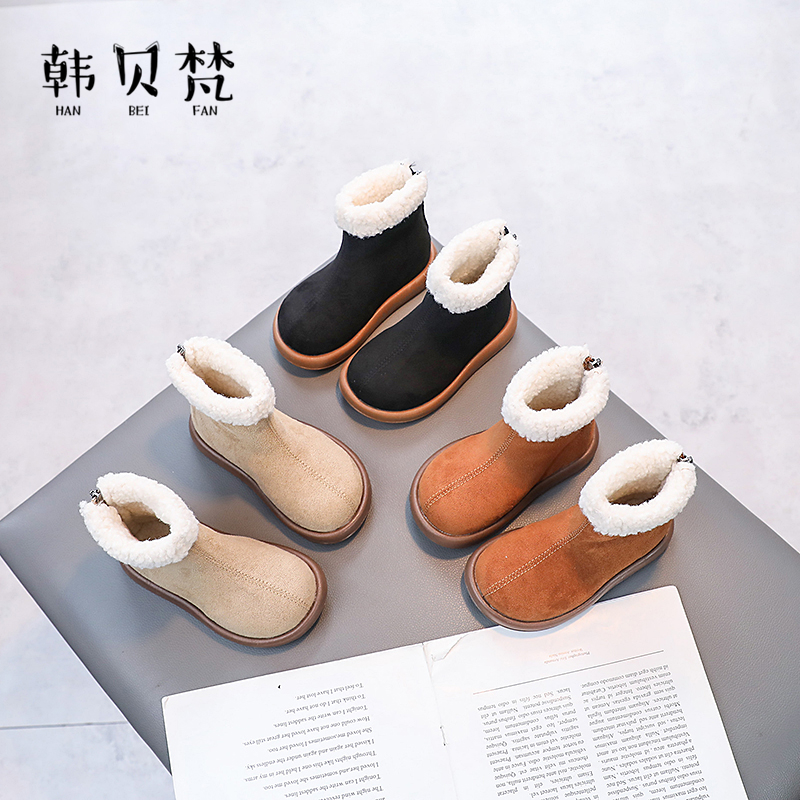 儿童加绒加厚百搭短靴