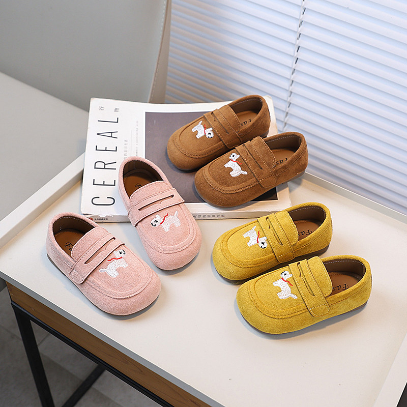 【断码清仓】儿童复古小狗勃肯鞋单鞋女童男童宝宝豆豆鞋外穿软底