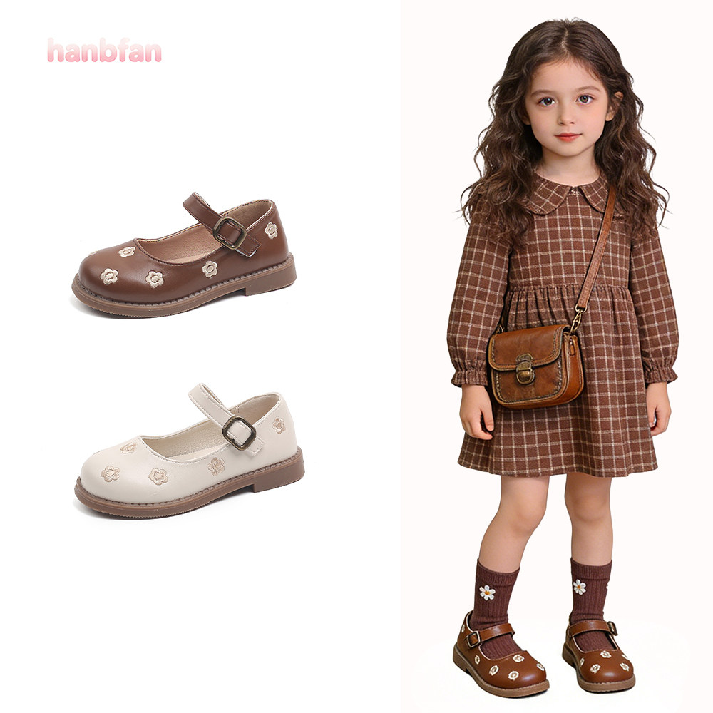 【断码清仓】儿童平底小皮鞋季女童刺绣绣花单鞋女宝韩版公主鞋子