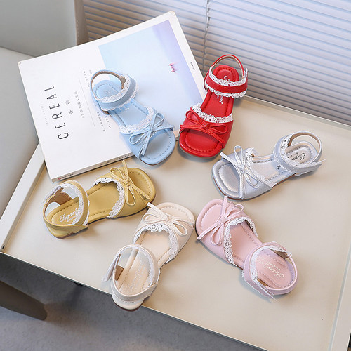 女童牛筋底凉鞋多巴胺公主鞋夏款