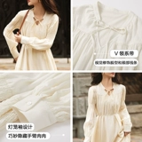 Белое осеннее платье, V-образный вырез, изысканный стиль