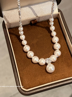 碎银子珍珠项链女轻奢小众