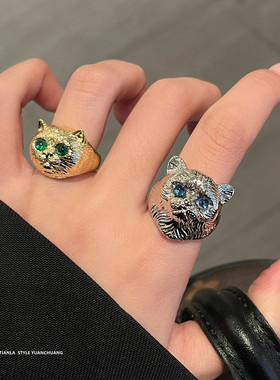 超萌复古卡通猫咪戒指