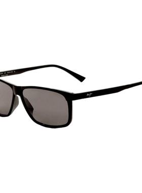 MauiJim男士太阳镜偏光防紫外线高清视野抗眩光矩形框黑色