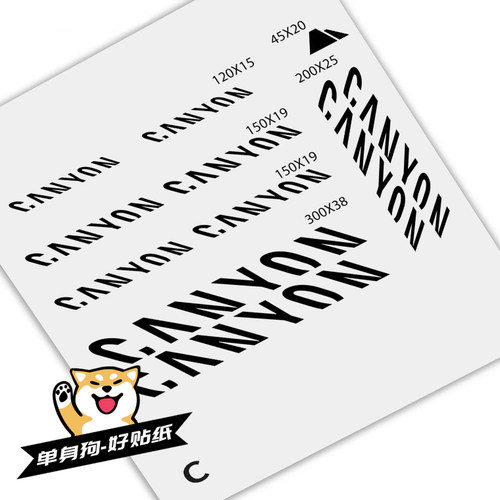 CANYON车架贴纸公路车山地车车标